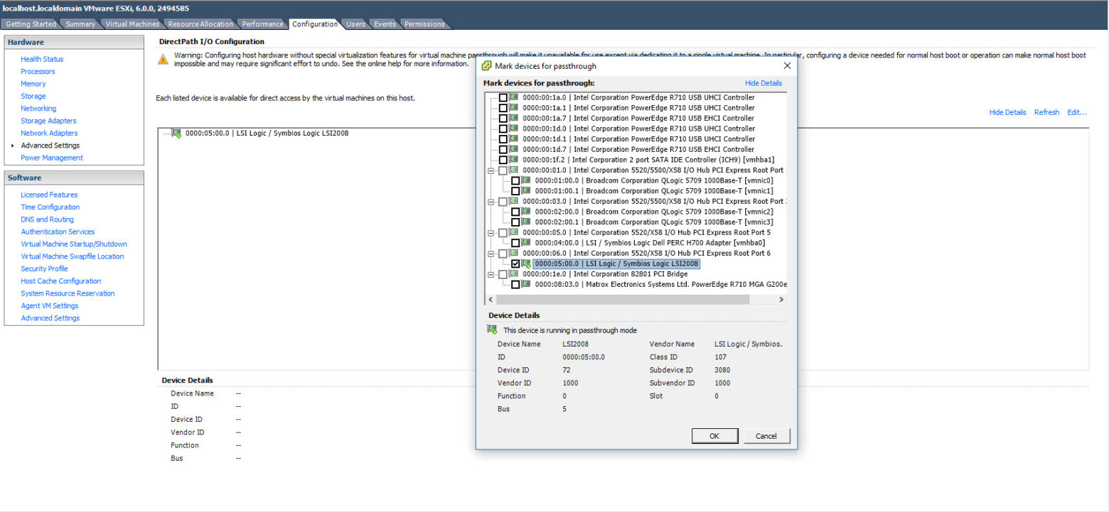 Configure Passthrough In VMware ESXi 6.0